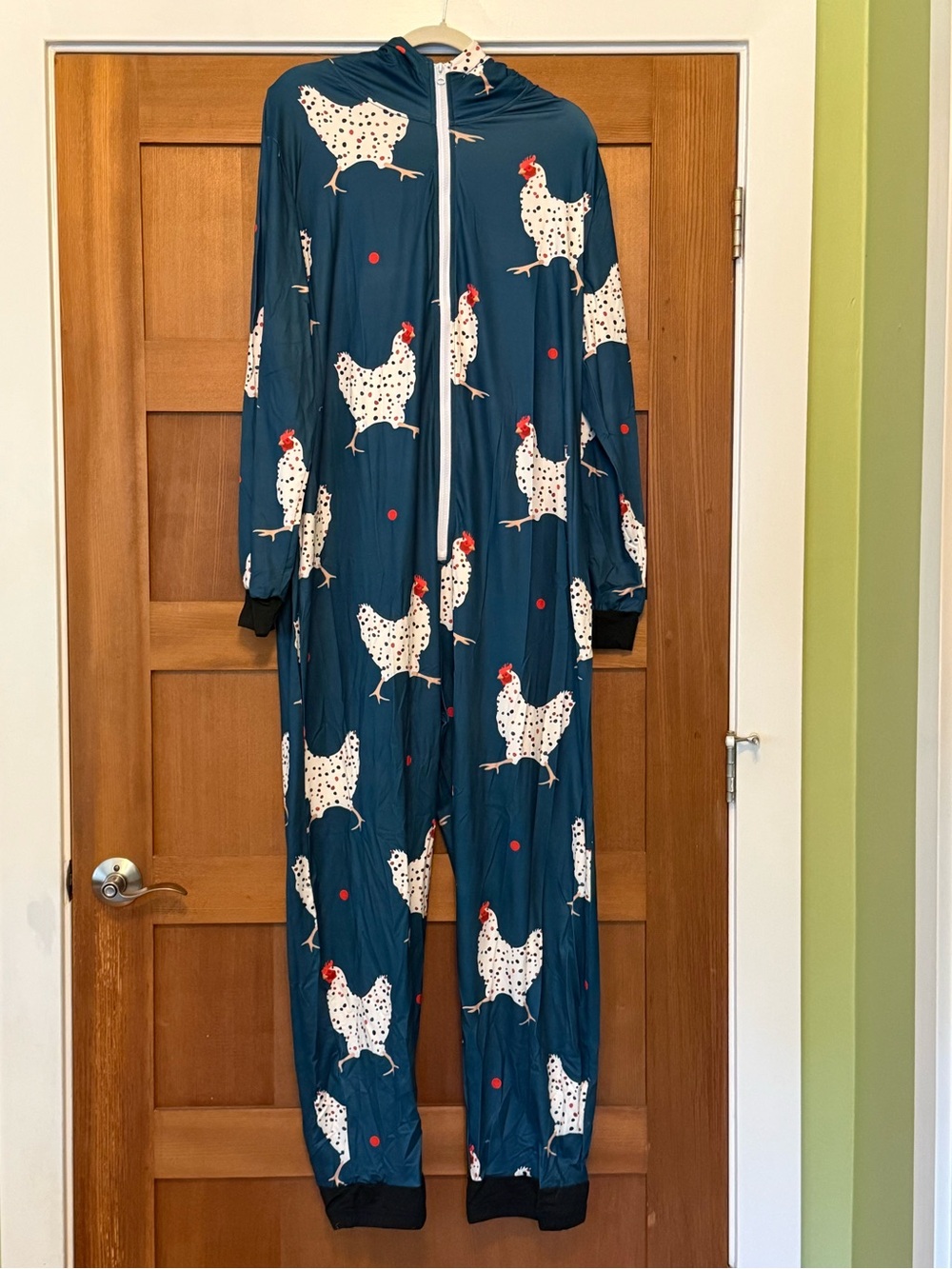 Pixie Lady Chicken Print Hooded One-Piece Plus Size